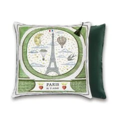 Coussin | PARIS JE T'AIME VERT
