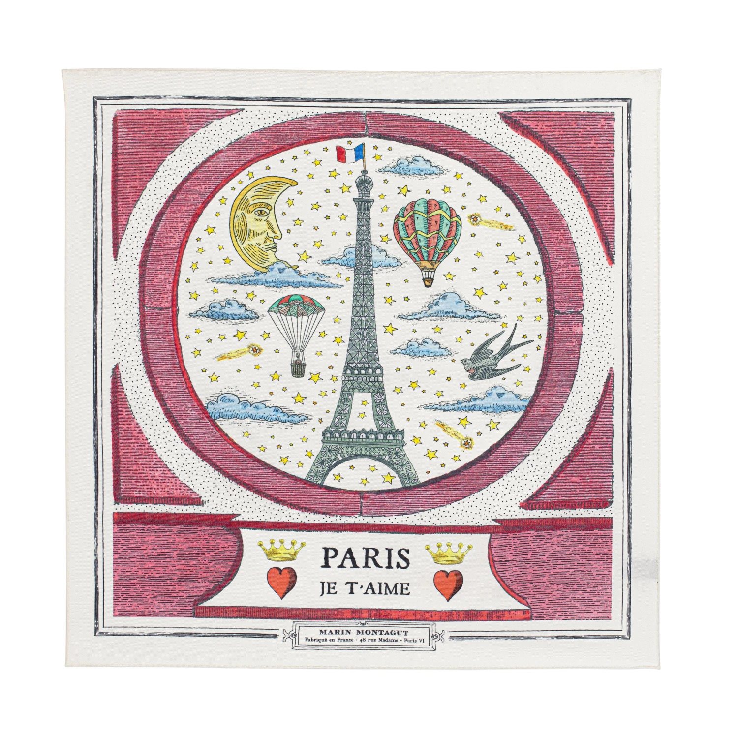 Foulard | PARIS JE T'AIME ROSE 1 Foulard | PARIS JE T'AIME ROSE