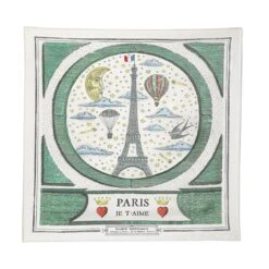 Foulard | PARIS JE T'AIME VERT