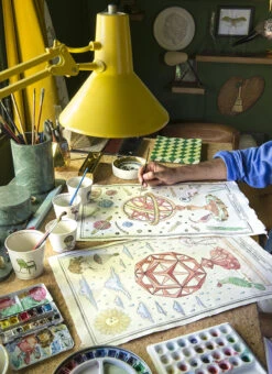 Foulards | SPHÈRE ARMILLAIRE -Atelier Élégance Pas Cher Magasin MarinMontagut PolyedreSphereArmillaire 3