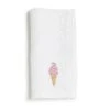 Serviette En Lin Brodée | CORNET DE GLACE