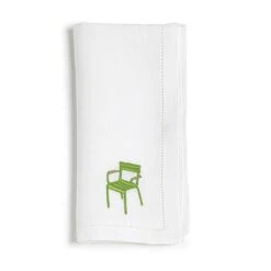 Serviette En Lin Brodée | CHAISE DU LUXEMBOURG