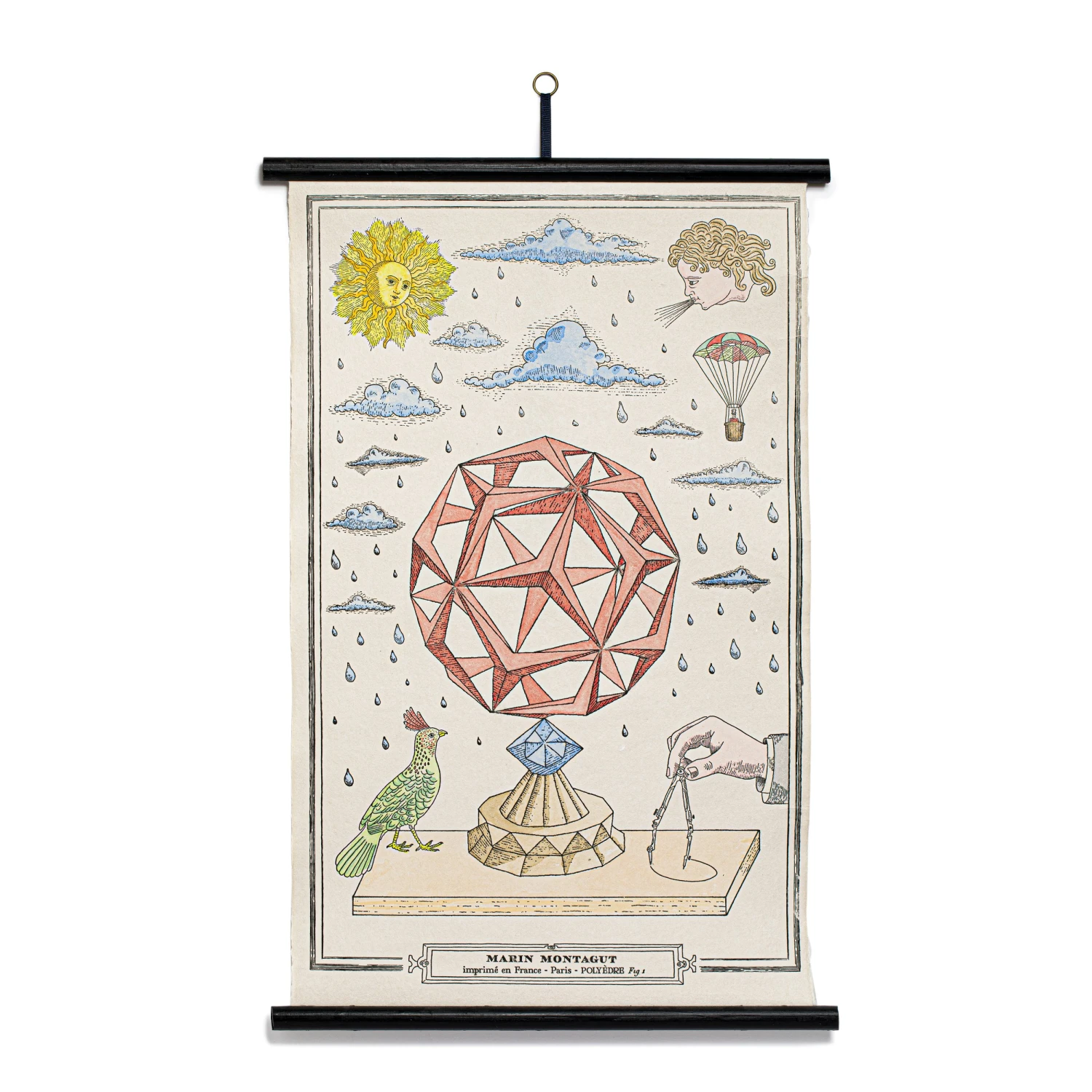 Planche Murale | POLYÈDRE ROUGE 1 Planche Murale | POLYÈDRE ROUGE