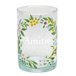 Verre | COURONNE DE FLEURS : AMITIÉ