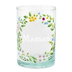 Verre | COURONNE DE FLEURS : MAMAN -Atelier Élégance Pas Cher Magasin VERRE COURONNE DE FLEURS MAMAN 1 1